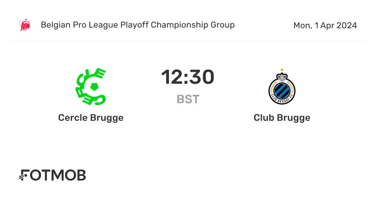 Cercle Brugge vs Club Brugge: The Intense Rivalry