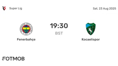 Kocaelispor vs Fenerbahçe: A Thrilling Encounter