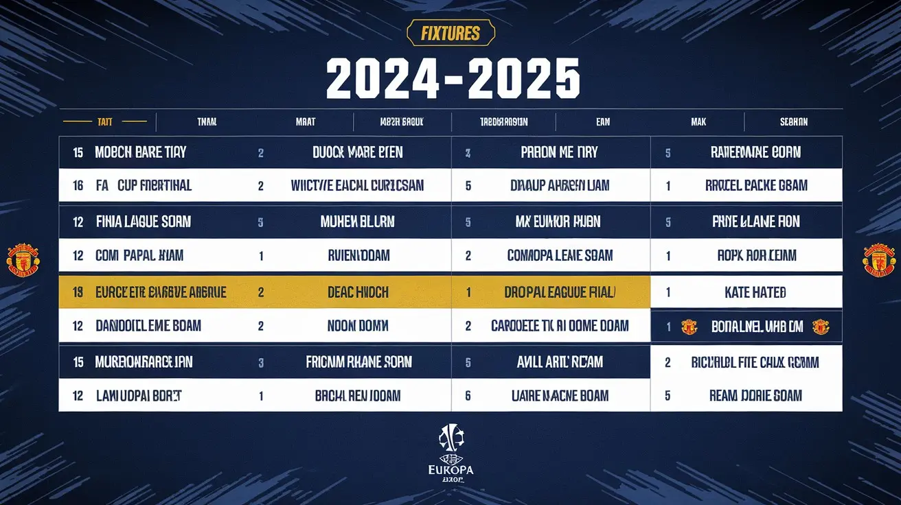 Overview of Upcoming Manchester United Fixtures