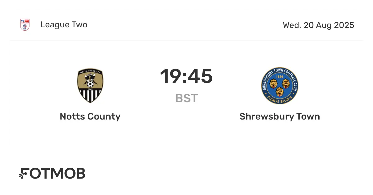 Shrewsbury Town Faces Notts County in Anticipated Clash