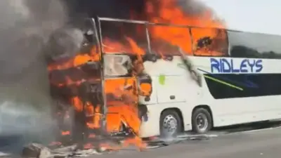 coach fire m6 — GB news