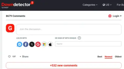 discord down — GB news