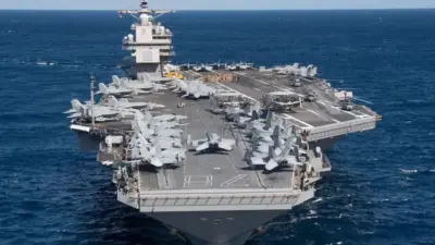 uss gerald ford aircraft carrier fire — GB news