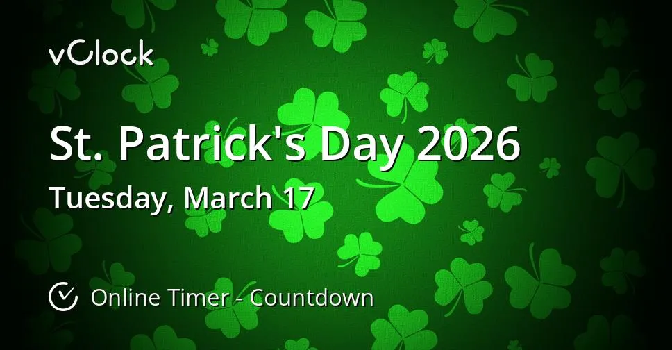 when is st patricks day 2026 — GB news