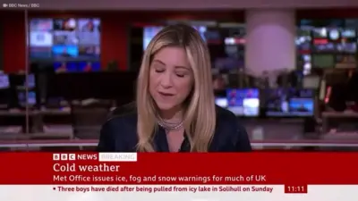 which bbc presenter broken colleagues wrist — GB news