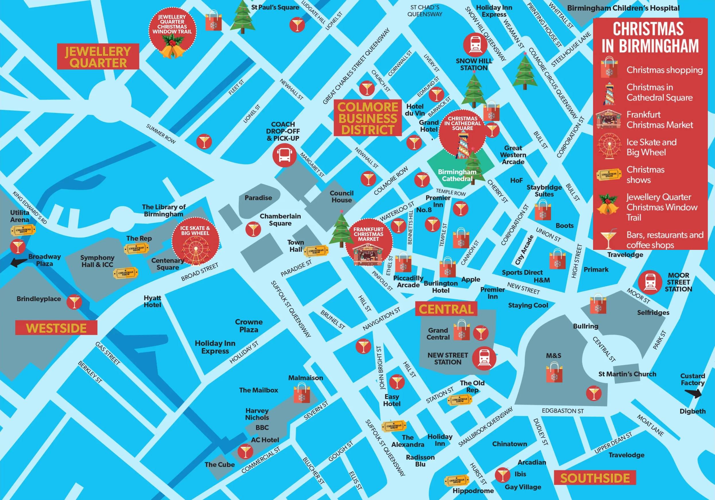 birmingham christmas market map