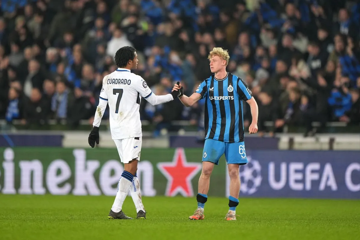 Manchester United have been linked with Club Brugge star Joaquin Seys (R).